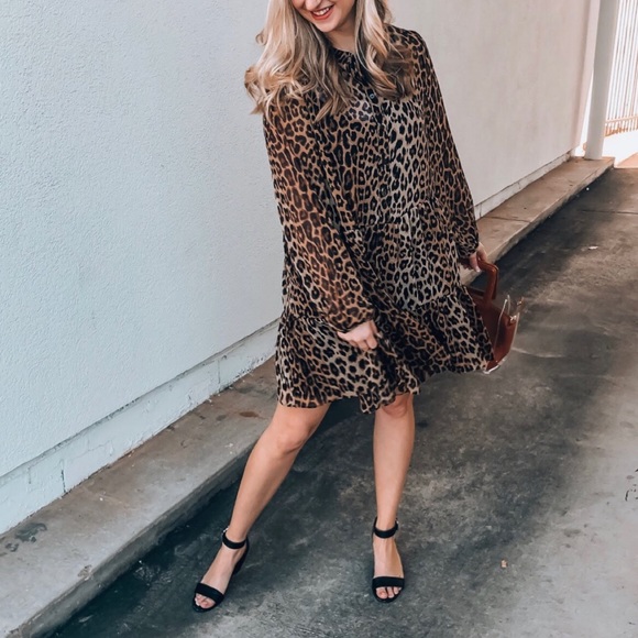 H&M Leopard Mini Dress (Small) - Picture 4 of 4